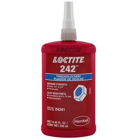 Henkel Anaerobic Threadlocker, General Purpose, Bottle, 250 Ml 242 BLUE 250ML IDH 135356